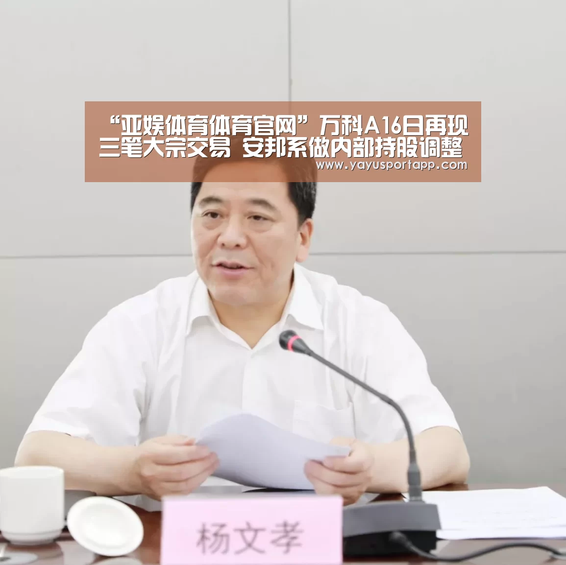 “亚娱体育体育官网”万科A16日再现三笔大宗交易 安邦系做内部持股调整(图1) 亚娱体育体育